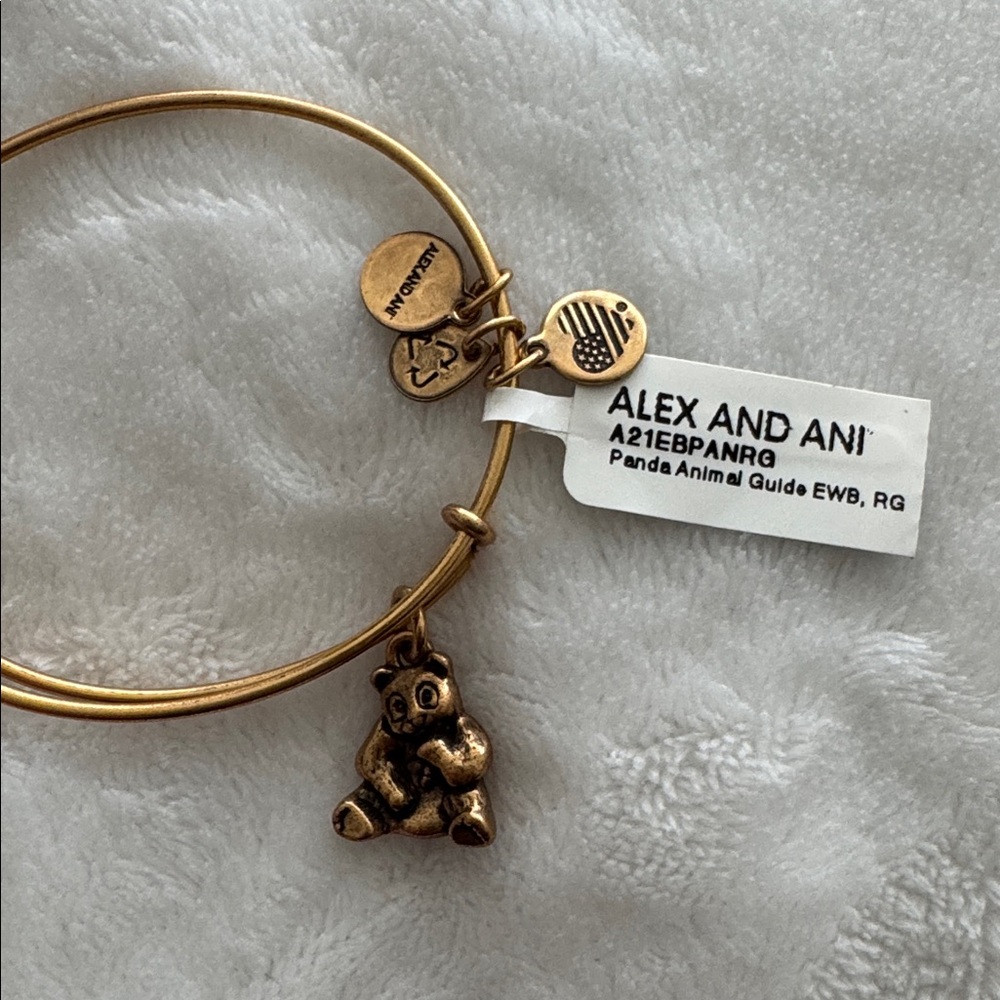 Alex and Ani Panda Animal Guide Charm Bangle - Picture 2 of 2